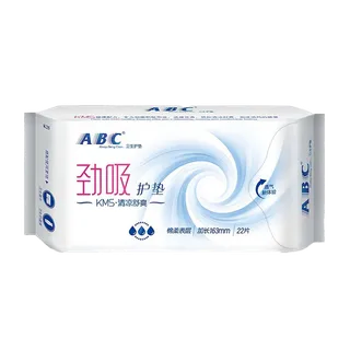 ABC超吸棉柔护垫163mmK25超市商品白底图免抠实物摄影png格式图片透明底