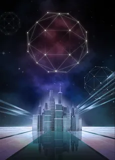 商业高清商务科技星空地球海报