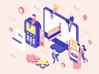 商务2.5D未来科技商务素材