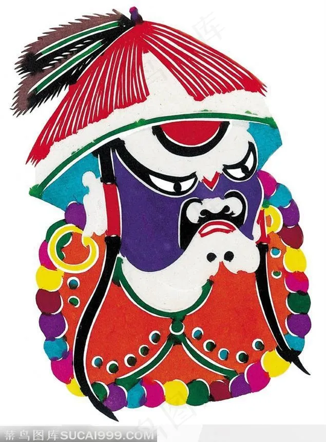 剪纸京剧面孔