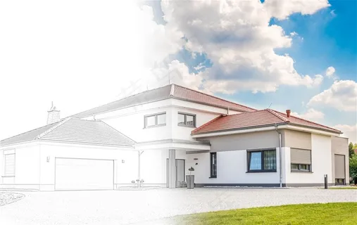 建筑图纸和房屋