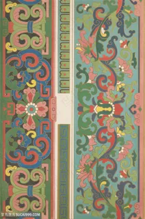 竖形两幅中式传统纹样集锦中国风图片