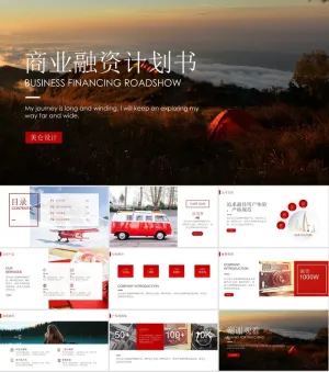 公司商业融资计划书PPT模板预览图