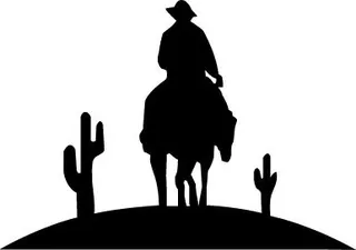 牛仔剪影 PNG免抠