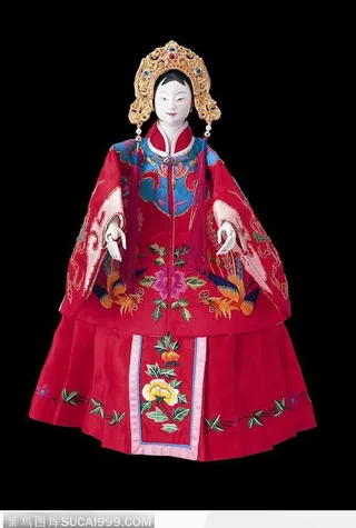 红色的美女戏偶-杨门女将