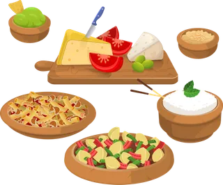 简约风厨房料理卡通素材图片PNG免扣 (9)