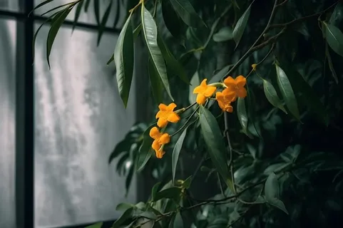 桂花橙色意境故事背景