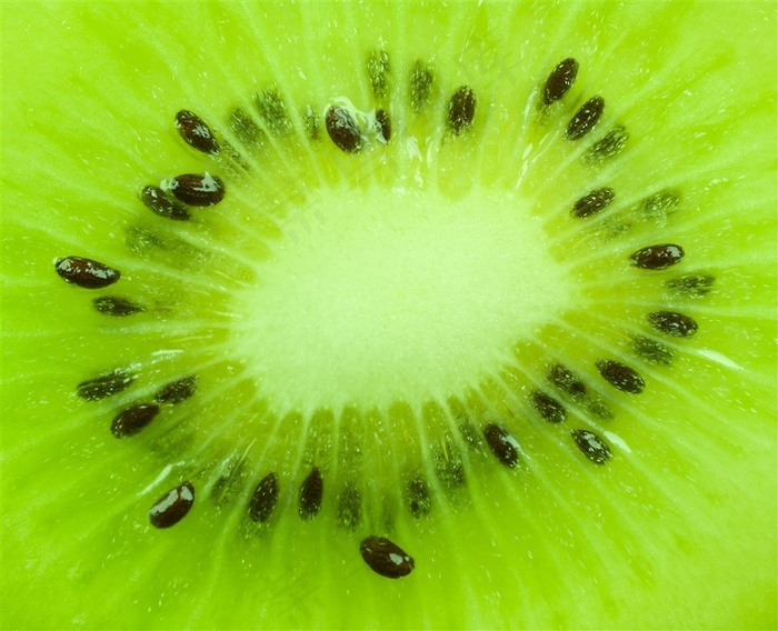 清新绿色猕猴桃果肉特写高清图片