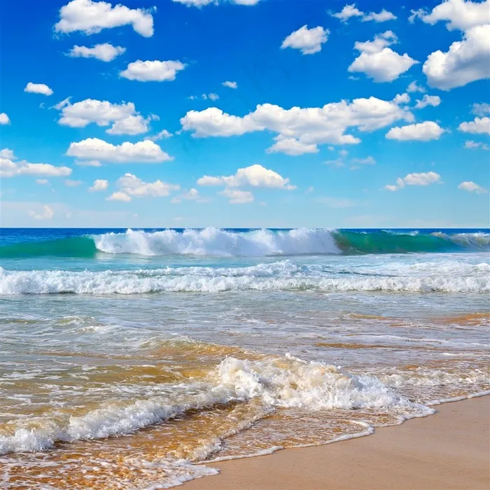 海边浪花风景图片
