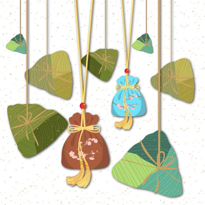 端午节粽子悬挂许愿免扣元素