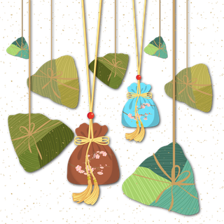 端午节粽子悬挂许愿免扣元素