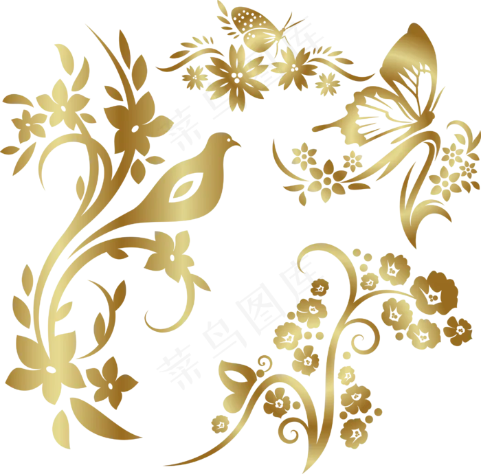 古典花纹素材图片下载(2900x2860)
