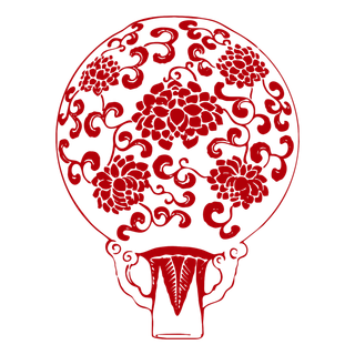 红色喜庆简约风传统吉祥纹样纹路纹理免扣PNG素材图片 (40)