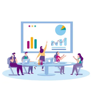 扁平化人物场景办公互联网等距ai矢量设计网页海报UI素材插画