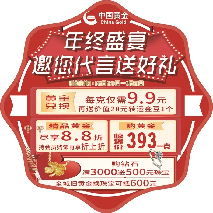 珠宝促销活动中国黄金大橱窗psd模版下载