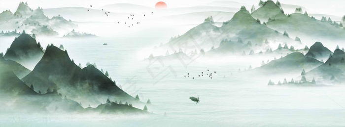 水墨山水 水墨山水素材