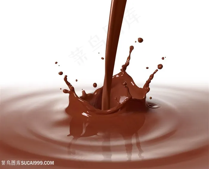 动感溅起的巧克力高清图片