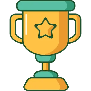 彩色奖杯元素