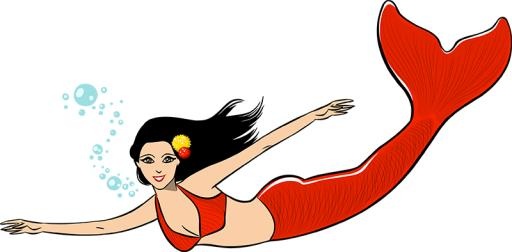 美人鱼 PNG免抠(800x394)