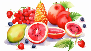 水果水彩插画素材