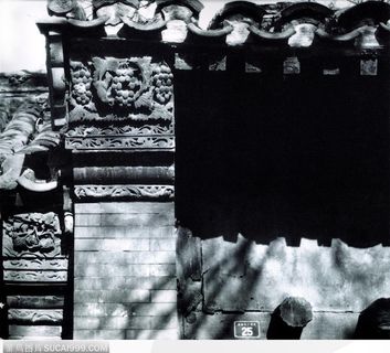 北京印象-雕刻精美的屋檐花朵