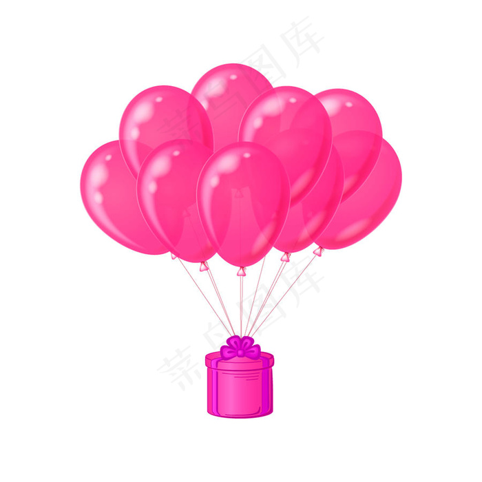 紫色礼物汽球