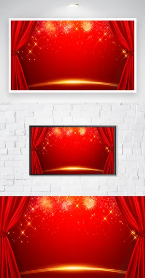 炫目烟花背景模板