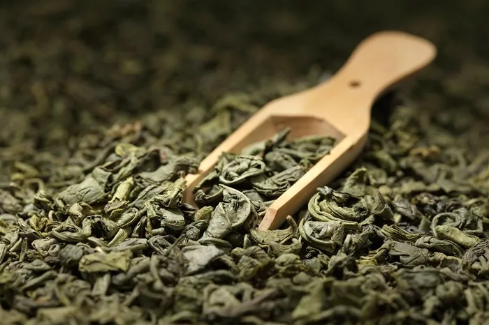 清香的绿茶茶叶高清图