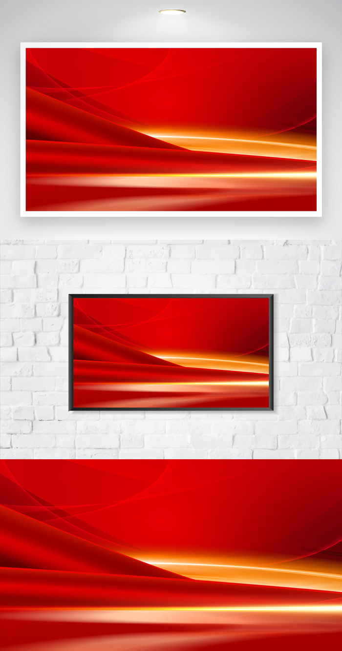 大红简洁海报背景设计