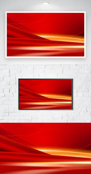大红简洁海报背景设计