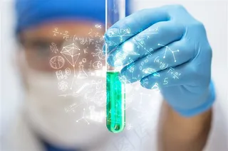 科研人员的绿色试管高清图片