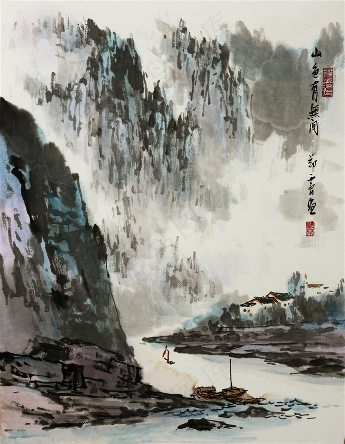 中国山水仿古古画