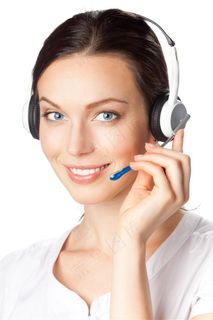 微笑的女性客服工作人员