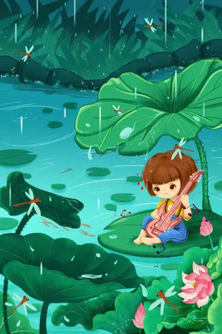 谷雨二十四节气海报设计