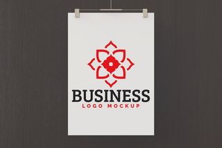 亚克力背景logo样机模板