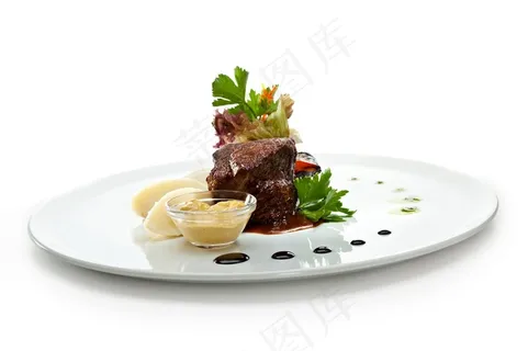 精致牛排摆盘
