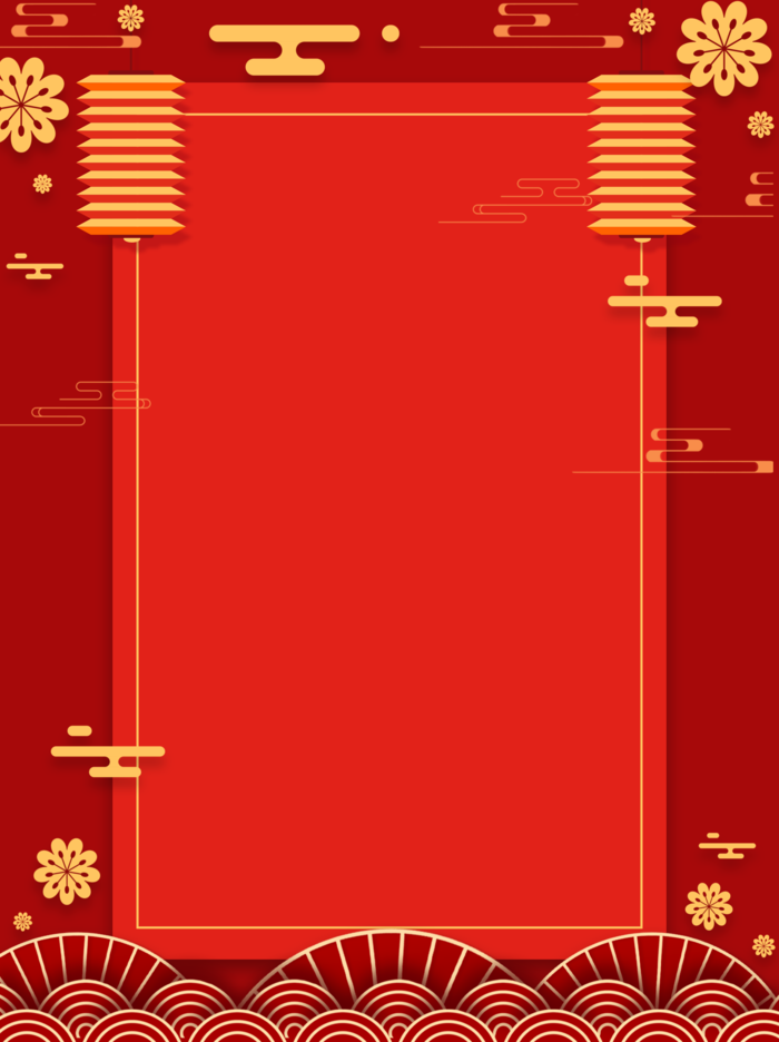 2022虎年中国风新年背景psd模版下载