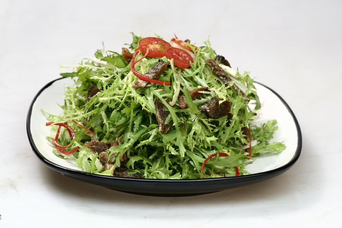30豆豉鲮鱼拌水培菜 乡村小镇