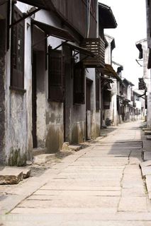 苏州周庄同里古镇街道美景素材