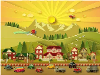 C4d插画 浮雕插画 卡通插画 背景插画