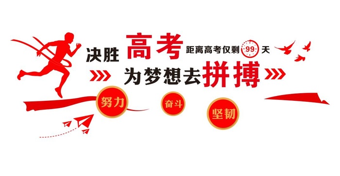 矢量决胜高考文化墙cdr矢量模版下载