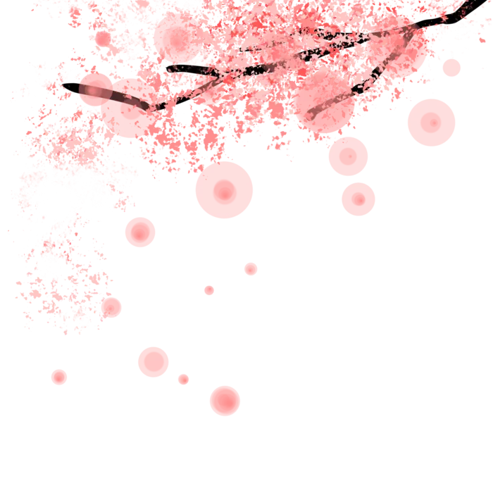 春天浪漫粉红色樱花手绘樱花梅花桃花花朵图片PNG免扣素材