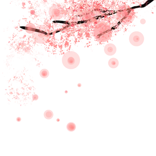 春天浪漫粉红色樱花手绘樱花梅花桃花花朵图片PNG免扣素材