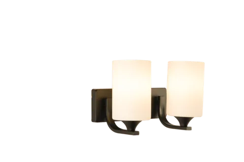 免扣双头黑色玻璃壁灯