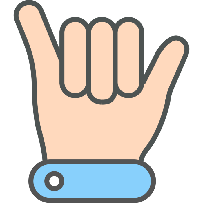 扁平风格人物手势图标