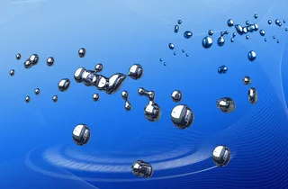 粒子科学蓝色展板