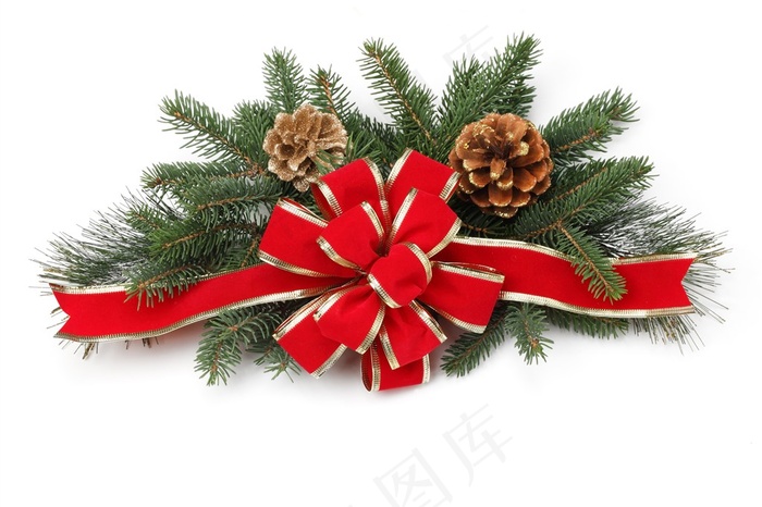 漂亮的圣诞蝴蝶结装饰图片