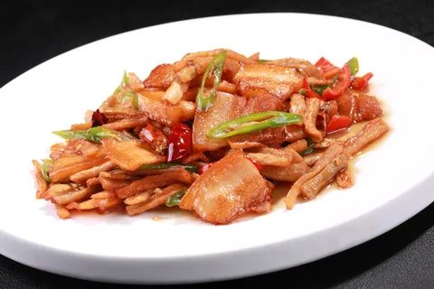 萝卜干炒腊肉 (3)