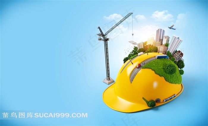 安全帽上的城市另类图片
