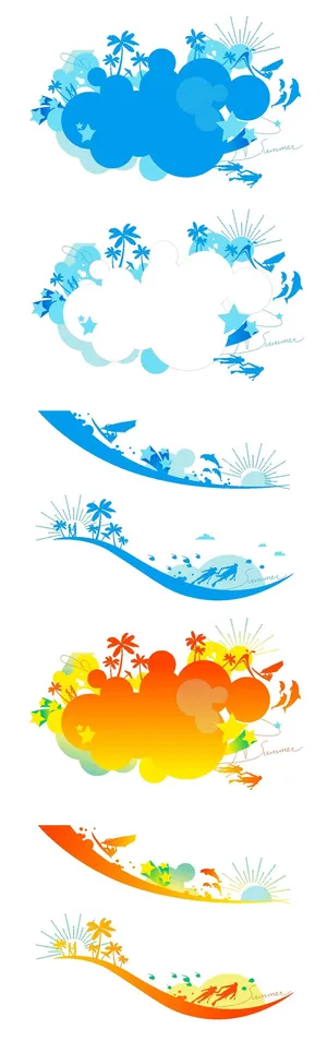 简约风名片海报边框图框素材AI矢量图 (222)